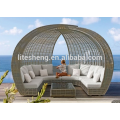 Cheap price Outdoor garden rattan sunbed with coffee table furniture manufacturer